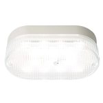 Настенно-потолочный светильник Feron 51511 Светодиодный светильник серии TR ЖКХ Овал 12Вт, 4000К, призма, IP53