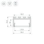 Алюминиевый профиль Arlight PLS-LOCK-H15-3000 ANOD 044843