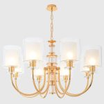 Подвесная люстра Crystal Lux ELENA SP8 GOLD