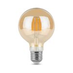 Лампа светодиодная филаментная Gauss E27 6W 2400K прозрачная 105802006