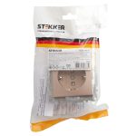 Розетка 1-местная с/з с защитной шторкой Stekker Катрин 39596