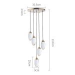 Каскадная люстра DeLight Collection Celestial MT8848-5H brass