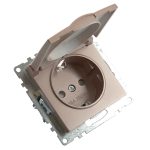 Розетка 1-местная с/з с защитной шторкой Stekker Катрин 39594