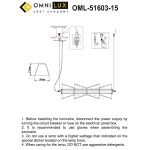 Подвесная люстра Omnilux Sogna OML-51603-15