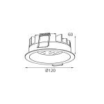 Встраиваемый светодиодный светильник Italline IT06-6012 white 4000K