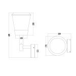 Уличный настенный светильник Maytoni Faro O039WL-01B