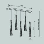 Подвесной светильник Modestyle MS.88910.5 GD