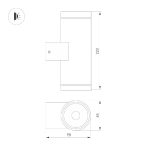 Уличный настенный светильник Arlight LGD-RAY-WALL-TWIN-R65-2x12W Warm3000 044231