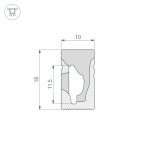 Силиконовый профиль Arlight WPH-FLEX-1018-SIDE-S10-50m WHITE 040828