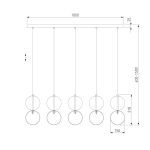 Подвесной светильник Eurosvet Selisa 50092/5 хром/дымчатый a060588