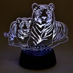 Настольная лампа Uniel ULI-M508 RGB/3AA TIGER FAMILY/BLACK UL-00008403