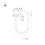 Подвесной светильник Arlight SP-TROPIC-SURFACE-R18-L1200-18W Day4000 (GD, 360 deg, 230V) 043394
