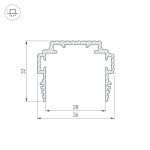 Алюминиевый профиль-держатель Arlight TEK-PLS-ZM-TK-2000 035011