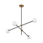 Люстра на штанге Delight Collection Bistro Globe 9389P/4 black/gold