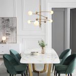 Люстра на штанге Delight Collection Globe Mobile 10215P/5 brass