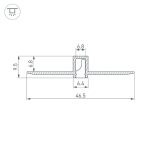 Алюминиевый профиль Arlight LINIA7-FANTOM-2000 ANOD 052377