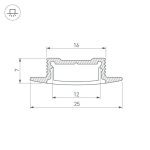 Профиль Arlight SL-SLIM-H7-F25-2000 ANOD 023717