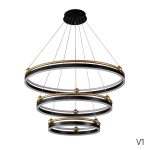 Подвесная люстра Crystal Lux FERNANDO SP158W LED BLACK/GOLD