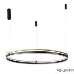 Подвесная люстра Crystal Lux FERNANDO SP88W LED BLACK/GOLD