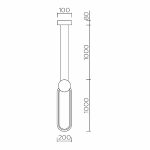 Подвесной светильник LED4U 8576 BK