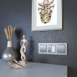 Выключатель Werkel Hammer двухклавишный проходной с подсветкой серебряный W1222106 4690389162633