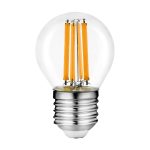 Лампа светодиодная филаментная WOLTA 15Вт 6500K Е27 шар прозрачный WF-G45-15W6KE27