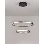 Подвесная люстра iLedex Vision 9225-6+4SD GR+BK