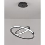 Подвесная люстра iLedex Vision 9225-8+5SD GR+BK