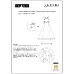 Подвесная люстра iLedex Vision 9225-6+4SD GR+BK