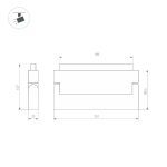 Трековый светильник Arlight MAG-ORIENT-FLAT-FOLD-S230-12W Warm3000 (WH, 80 deg, 48V) 035859(1)