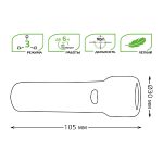 Ручной светодиодный фонарь Gauss аккумуляторный 105х30 50 лм GF202