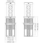Блок розеток 17 (12 секций и USB type A+C) беспроводная зарядка Mebax 00-00002599