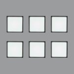 Встраиваемый светильник (комплект из 6 шт) Uniel ULP-1010 42W/4000К IP40 GRILYATO BLACK KIT06 UL-00008958