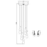 Подвесной светильник Delight Collection Seed OMG07287-5 gold