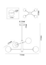 Люстра на штанге MyFar Solve MR1330-4P