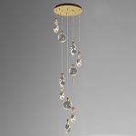 Каскадная люстра Delight Collection Colvin MT9176-10H titanium gold