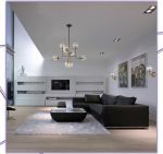 Люстра на штанге Elvan LU-171/8-E27-Bk-Gl