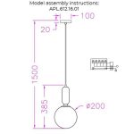 Подвесной светильник Aployt Aniela APL.612.16.01