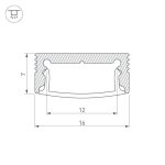 Профиль Arlight SL-SLIM-H7-2000 ANOD 023716