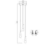 Подвесной светильник Delight Collection Seed OMG07287-3 gold