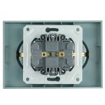 Розетка 2-местная с защитной шторкой Stekker Эмили с/з 250В 16А RST16-5114-09 антрацит soft touch 49934