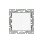 Механизм выключателя двухклавишный непроходной Arlight SWT-MK02-PL-WH (250V, 16A) 043724