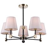 Люстра на штанге Illumico IL0394-5CSQ-24 BK AB CASTOR