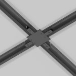 Коннектор X-образный Maytoni Accessories for tracks TRA002CX-11B