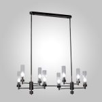 Люстра на штанге AM Group INDIGO SPL8 PEARL BLACK