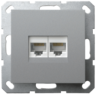 Интернет розетка Jasmart двойная S разъем RJ45х2 (8/8) G6106S