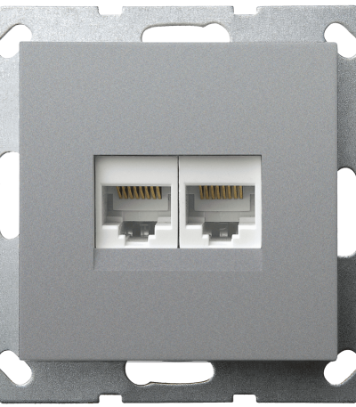 Интернет розетка Jasmart двойная S разъем RJ45х2 (8/8) G6106S