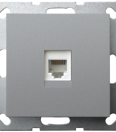 Интернет розетка Jasmart цвет алюминий разъем RJ45 (8/8) G6105S