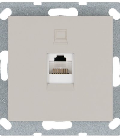 Интернет-розетка RJ45 с накладкой, цвет Тауп Jasmart G6105T