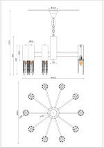 Подвесная люстра Klimand Moderli V10010-10P